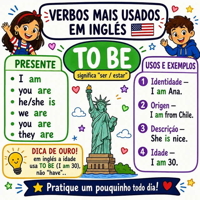 Mapa mental: verbo TO BE