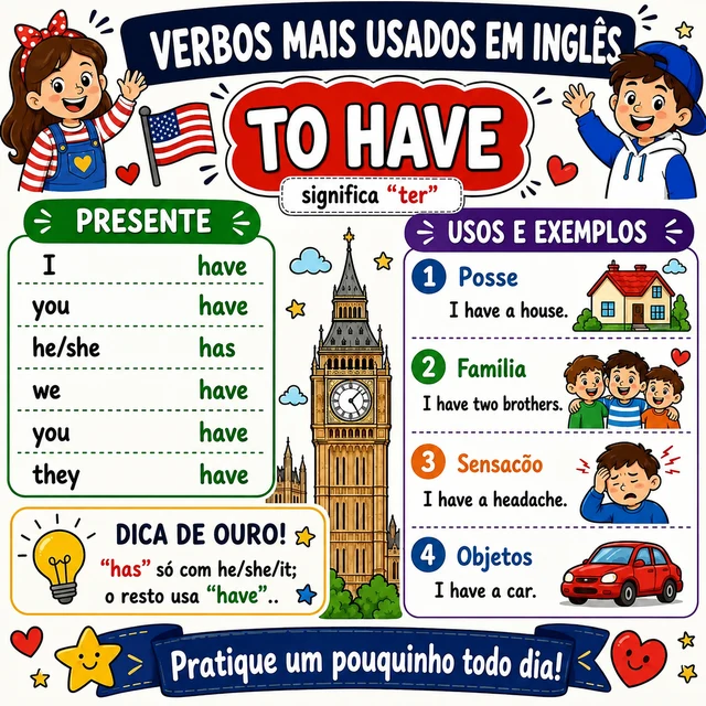 Mapa mental: verbo TO HAVE