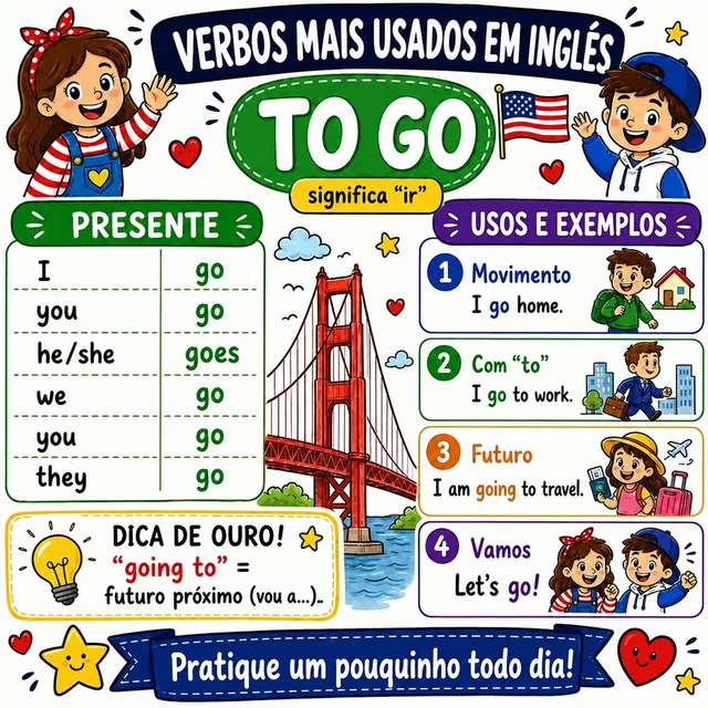 Mapa mental: verbo TO GO